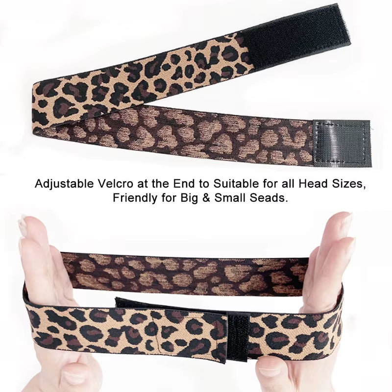 Fashion Hair Elastic Band for Wigs Adjustable Edge Scarf Elastic Headband with Magictape for Women Lace Wigs